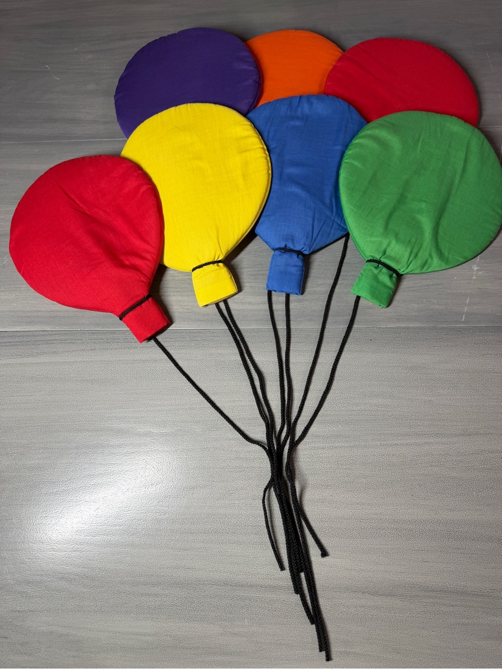Vintage Infantino Balloon Wall Decor Set 6 Nursery Primary Colors Room Fabric